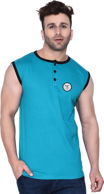 Lawful Casual Printed Men Henley Neck Light Green T-Shirt