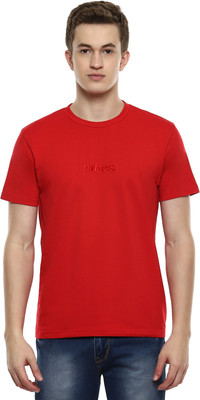 HUMMEL Solid Men Round Neck Red T-Shirt