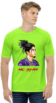 Deccan Store Graphic Print Men Round Neck Light Green T-Shirt