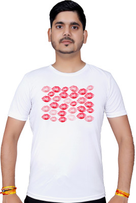 geetaffashion Graphic Print Men Round Neck White T-Shirt