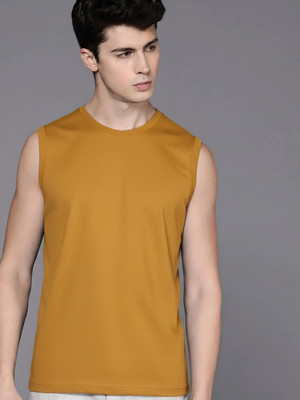 Jangoboy Solid Men Round Neck Grey T-Shirt