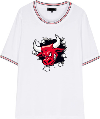 CHITRAA STYLE Graphic Print Men Round Neck White T-Shirt