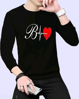 Risemax Printed Men Round Neck Black T-Shirt