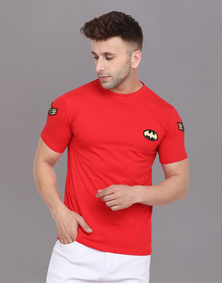 BEYOU FASHION Solid Men Round Neck Red T-Shirt
