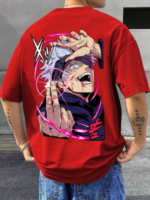 TripBroz Graphic Print Men Round Neck Maroon T-Shirt