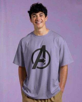wike denims Printed Men Round Neck Purple T-Shirt