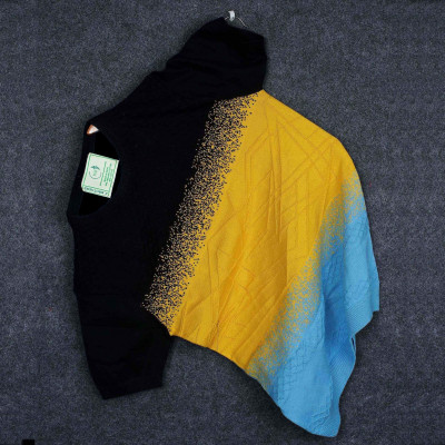 Kalasar Self Design Men Round Neck Multicolor T-Shirt