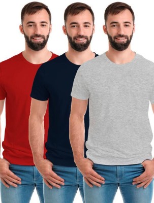 SmarTee Street Solid Men Round Neck Multicolor T-Shirt