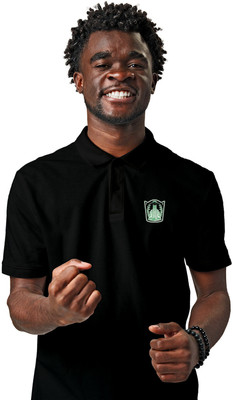 Fighterhero Printed Men Polo Neck Black T-Shirt