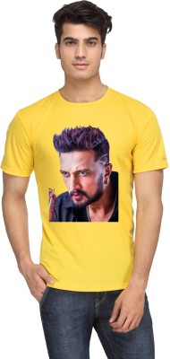 Tee Gallery Printed Men Round Neck Yellow T-Shirt