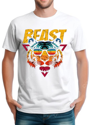 Tradersearth Printed Men Round Neck White T-Shirt