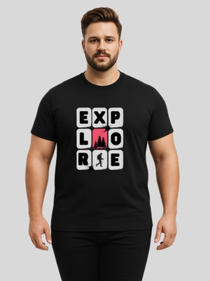 KART BLACK Printed Men Round Neck Gold T-Shirt