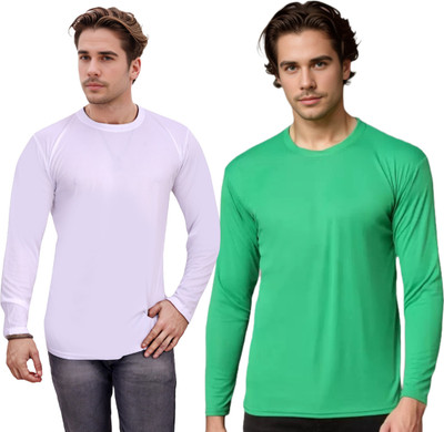 Expert Choice Solid Men Round Neck Multicolor T-Shirt