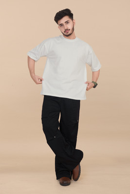 Moda Rapido Solid Men Round Neck White T-Shirt
