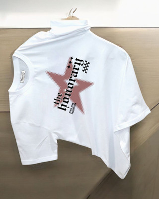 Magneto Printed Men Round Neck White T-Shirt