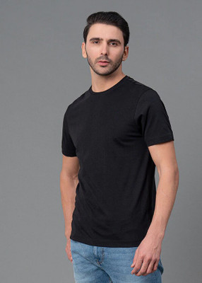 London Crew Solid Men Round Neck Black T-Shirt