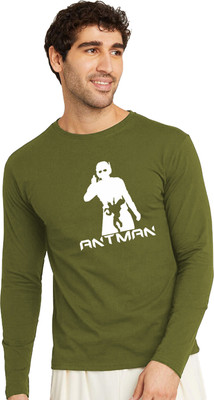 OrrganicChics Graphic Print Men Round Neck Green T-Shirt