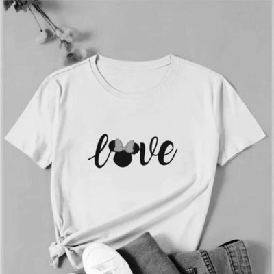 TARSHI Printed Women Round Neck White T-Shirt