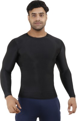 unbeatable Solid Men Round Neck Black T-Shirt