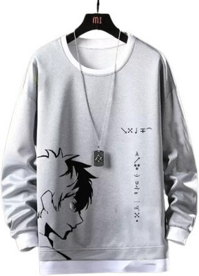 Expert Choice Printed Men Round Neck Grey T-Shirt