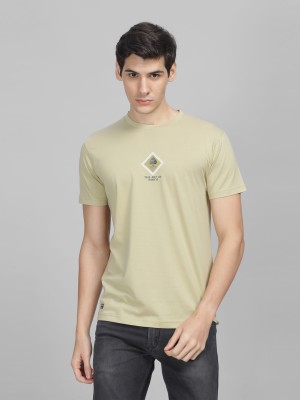 ParcelYard Solid Men Round Neck Light Green T-Shirt