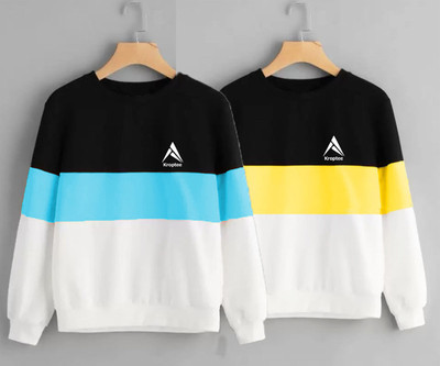 Kroptee Full Sleeve Color Block Women Sweatshirt