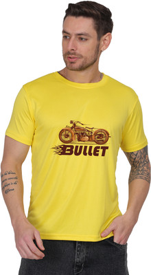 ARTIYAN Graphic Print Men Round Neck Yellow T-Shirt