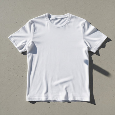 ABC Checkered Men Polo Neck White T-Shirt