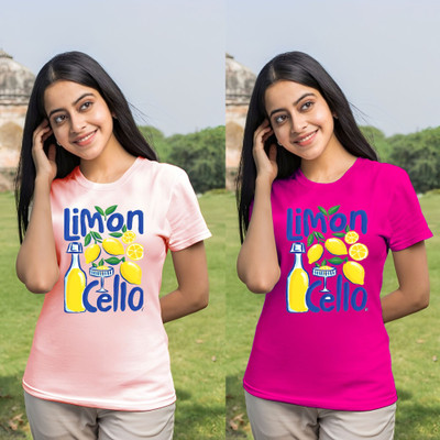 Kintu Parantu Printed Women Round Neck Multicolor T-Shirt