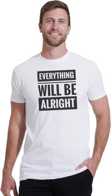 Dealvars Typography Men Round Neck White T-Shirt