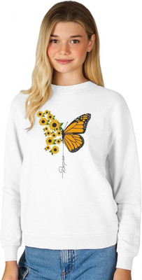 HOC Printed Women Round Neck White T-Shirt