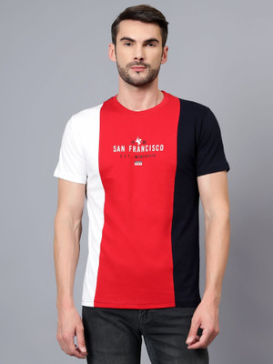 CANTABIL Printed Men Round Neck Red T-Shirt