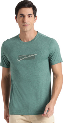 Wildcraft Printed Men Crew Neck Green T-Shirt