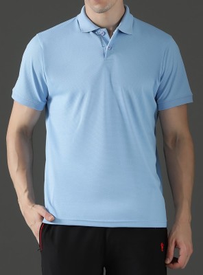 EPPE Solid Men Polo Neck Blue T-Shirt