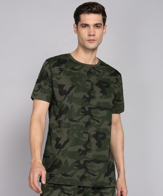 GYRFALCON Printed Men Round Neck Multicolor T-Shirt