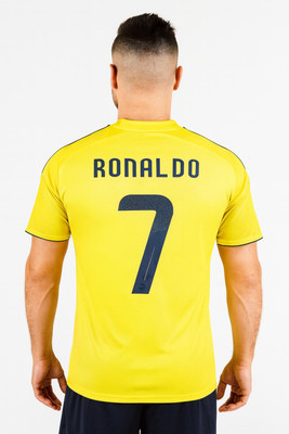 teky Printed Men Round Neck Yellow T-Shirt