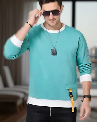 Autna Graphic Print Men Round Neck Blue T-Shirt