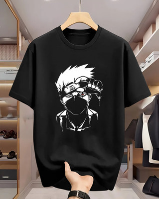 Manly Tees Printed Men Round Neck Black T-Shirt