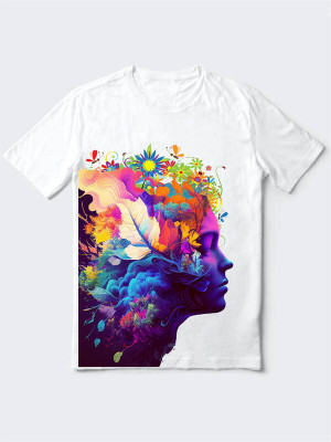 HamsaMART.com Printed Men Round Neck White T-Shirt