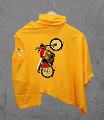 Magneto Printed Men Round Neck Yellow T-Shirt