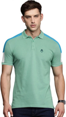 Astra Solid Men Polo Neck Grey T-Shirt