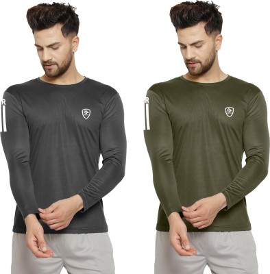 Cruister Sporty Men Round Neck Multicolor T-Shirt