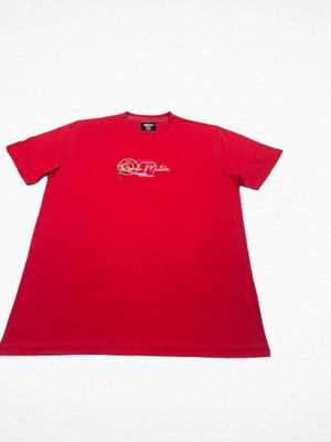 Krow Printed Men Round Neck Red T-Shirt