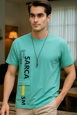 FASHIUM Typography Men Round Neck Green T-Shirt