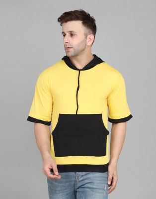 Rdivine Solid Men Round Neck Yellow T-Shirt