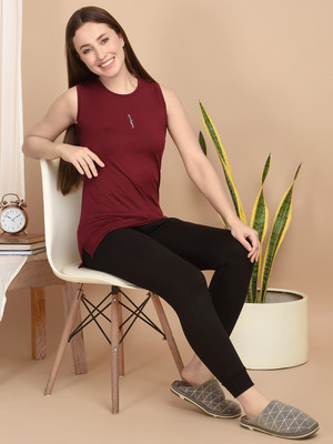 SWEET DREAMS Casual Solid Women Red Top