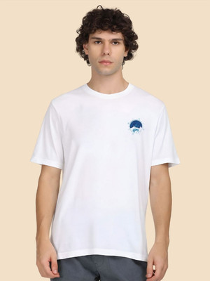 SZN Graphic Print Men Round Neck White T-Shirt