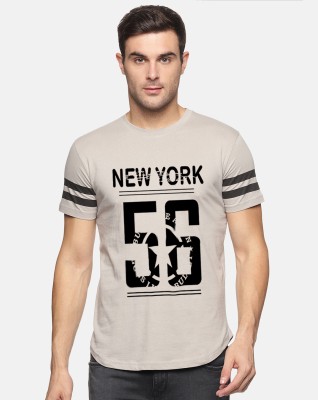 Trends Tower Typography Men Round Neck Silver T-Shirt