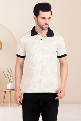TQH Printed Men Round Neck White T-Shirt