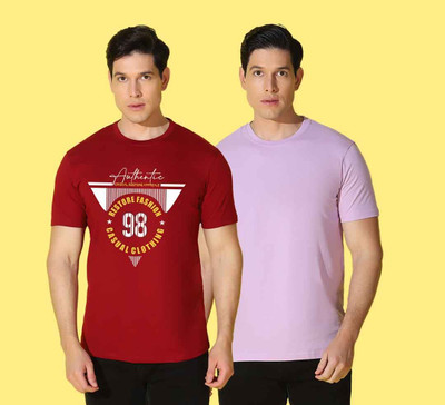 WOOSTRO Typography Men Round Neck Multicolor T-Shirt